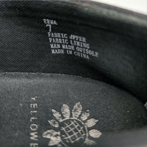 Yellowbox Erma Black Shimmer Fabric Slip On Flats 7 - Picture 7 of 7